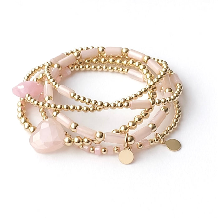 Essential Pink Opal  Mix Bracelet