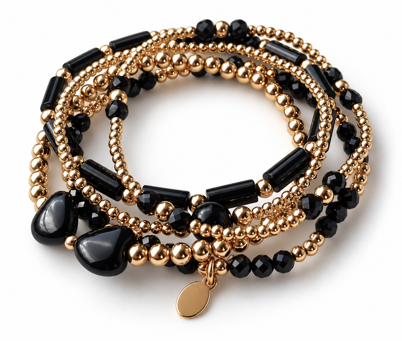 Symbols Heart Bracelet Black Onyx