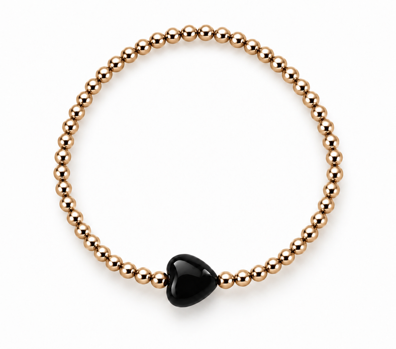 Symbols One Heart Bracelet Black Onyx
