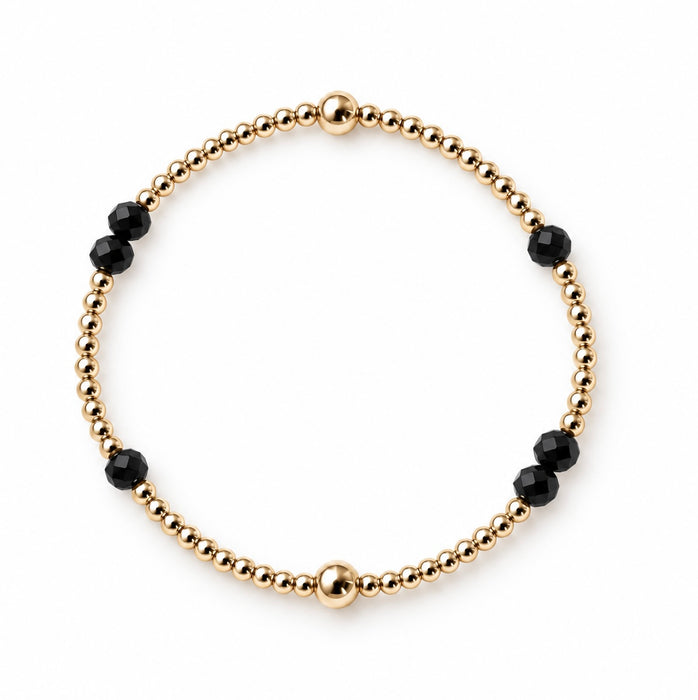 Essential Black Onyx Contrast Bracelet