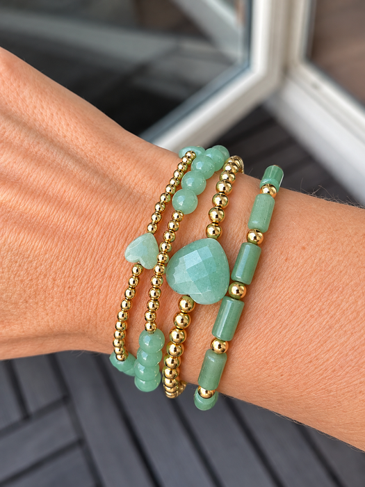 Symbols Five Hearts Bracelet Aventurine