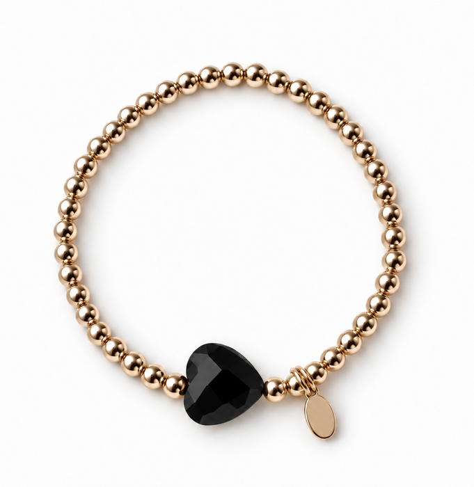 Symbols Heart Bracelet Black Onyx