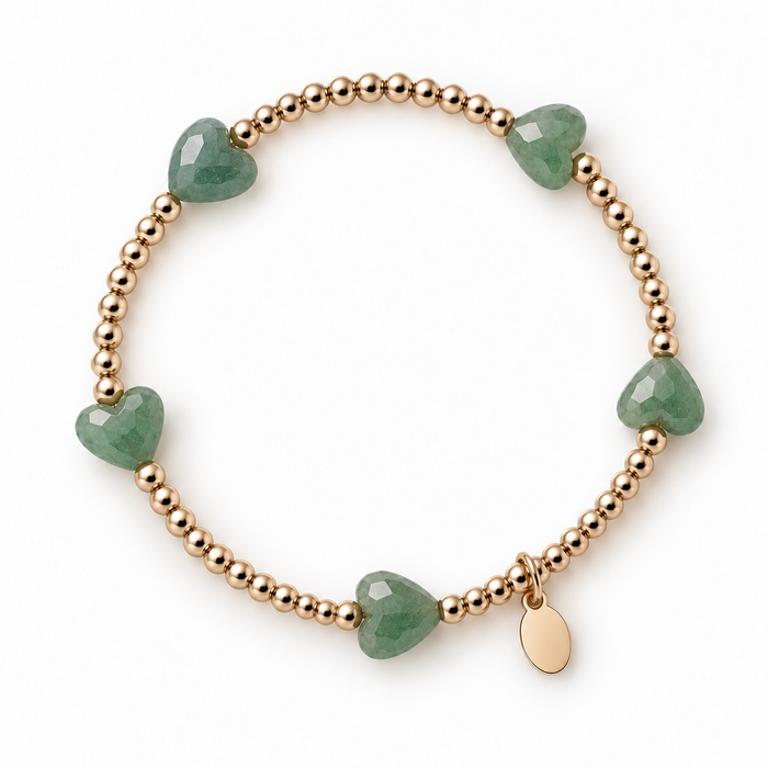 Symbols Five Hearts Bracelet Aventurine