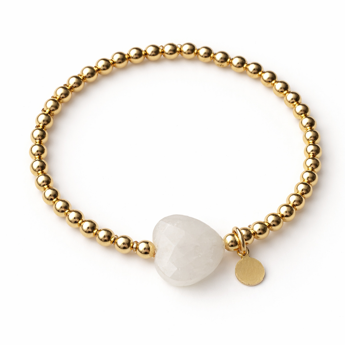 Symbols Heart Bracelet White Opal