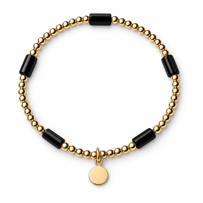 Essential Black Onyx  Bar Bracelet