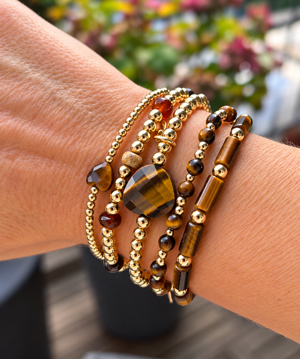 Symbols One Heart Bracelet Tiger Eye