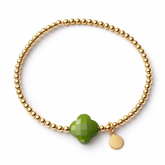 Symbols Clover Bracelet Olivine