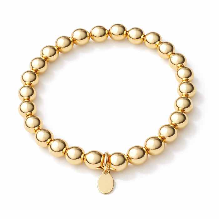 Essential Gold Beads Bracelet 7 mm