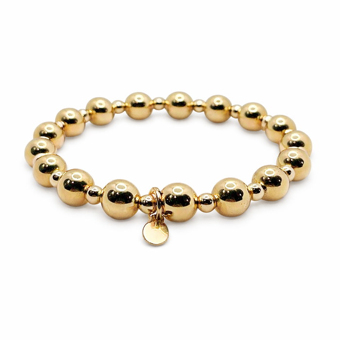 Essential Duo Gold Beads Bracelet 8 mm & 4 mm