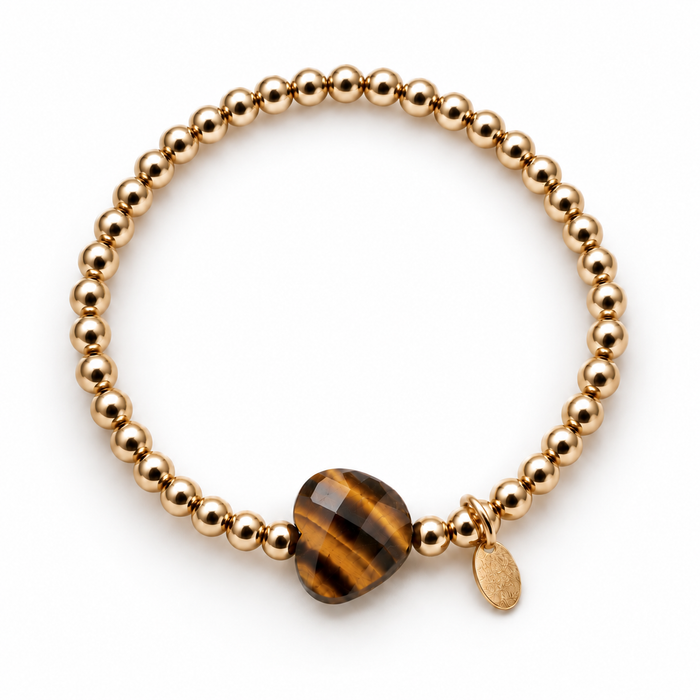 Symbols Heart Bracelet Tiger Eye