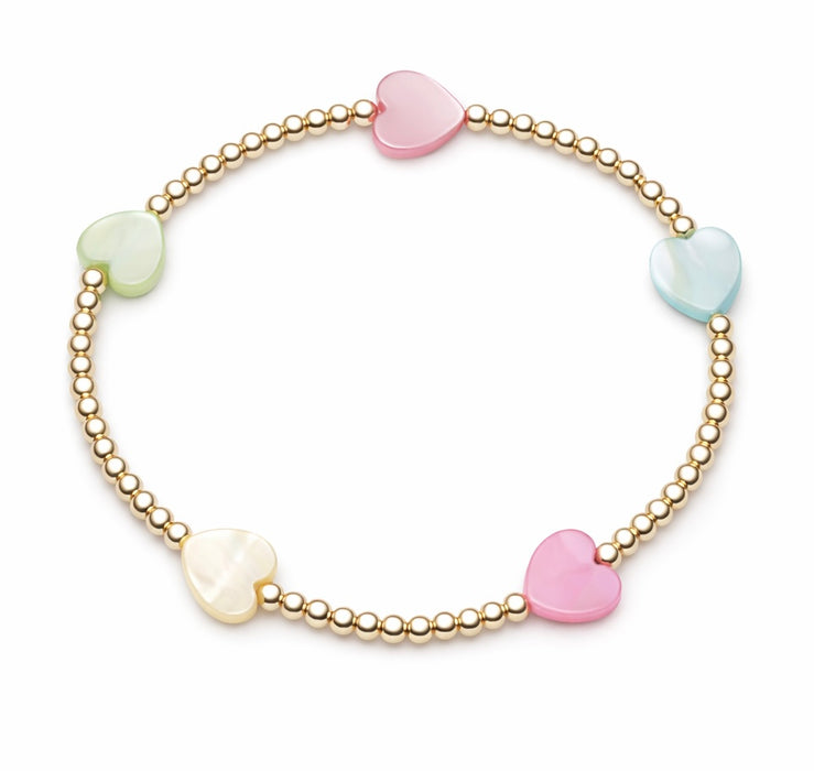 Symbols Five Hearts Bracelet Coloured MOP