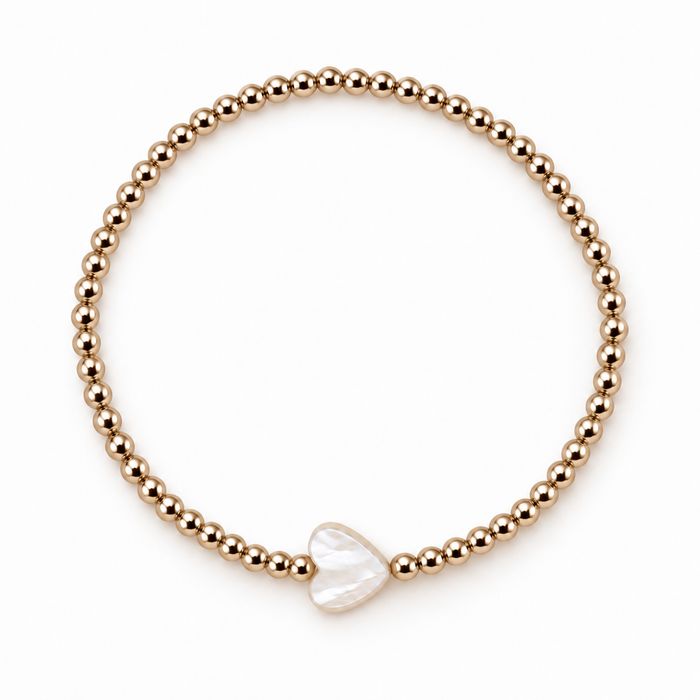 Symbols One Heart Bracelet White MOP