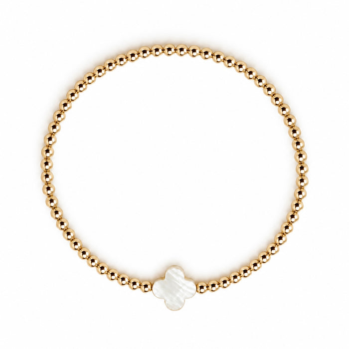 Symbols One Clover Bracelet White MOP