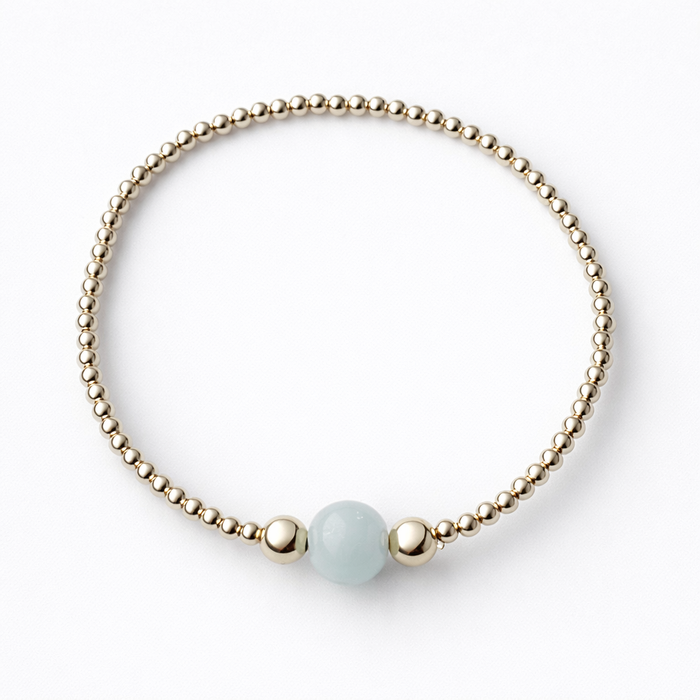 Essential Single Aquamarine Bracelet