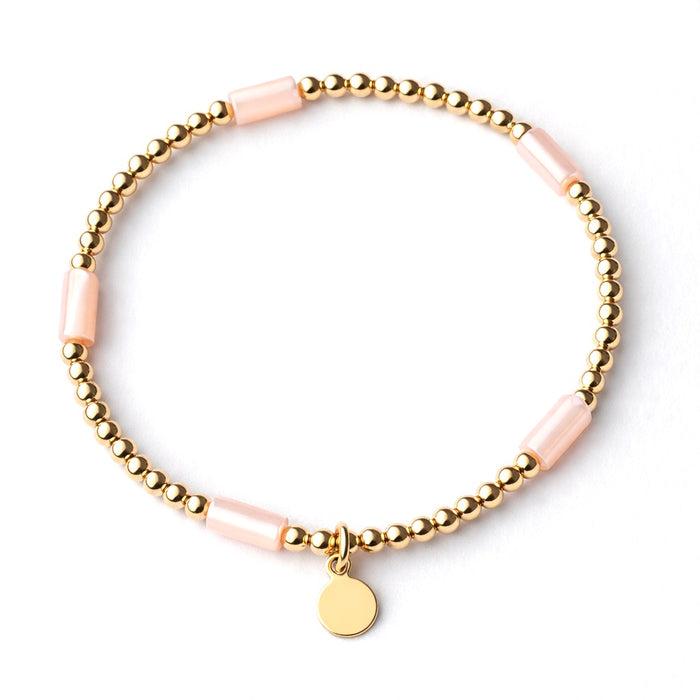 Essential Pink Opal  Bar Bracelet