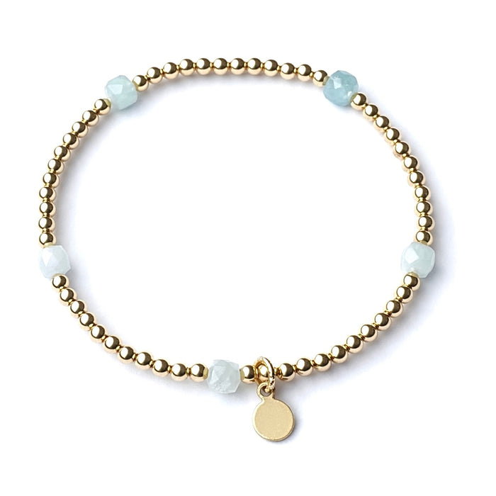 Essential Aquamarine Square Bracelet